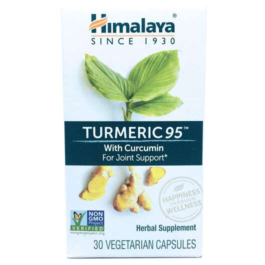 Основне фото товара Himalaya, Turmeric 95 30 Vegetarian, Гімалайський куркума, 30 ...