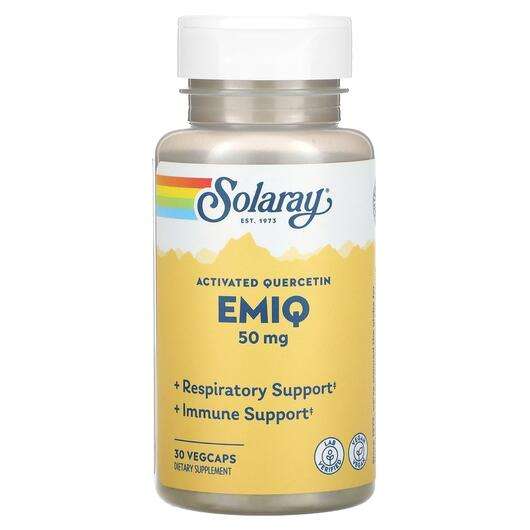 Основное фото товара Solaray, Кверцетин, Activated Quercetin Emiq 50 mg, 30 капсул