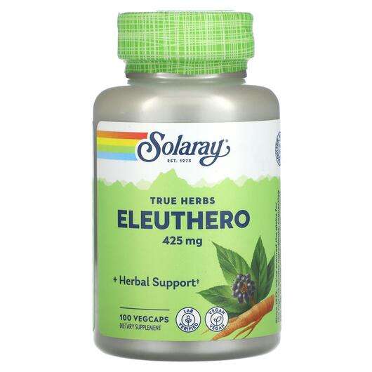 Основное фото товара Solaray, Элеутеро, True Herbs Eleuthero 425 mg, 100 капсул