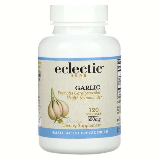 Основне фото товара Eclectic Herb, Garlic 550 mg, Екстракт Часнику, 120 капсул