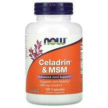 Now, Celadrin MSM 500 mg, Целадрин та МСМ 500 мг, 120 капсул