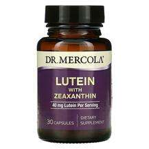 Dr. Mercola, Lutein with Zeaxanthin 40 mg, Лютеїн, 30 капсул