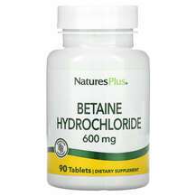 Natures Plus, Betaine Hydrochloride 600 mg, Бетаїн Гідрохлорид...