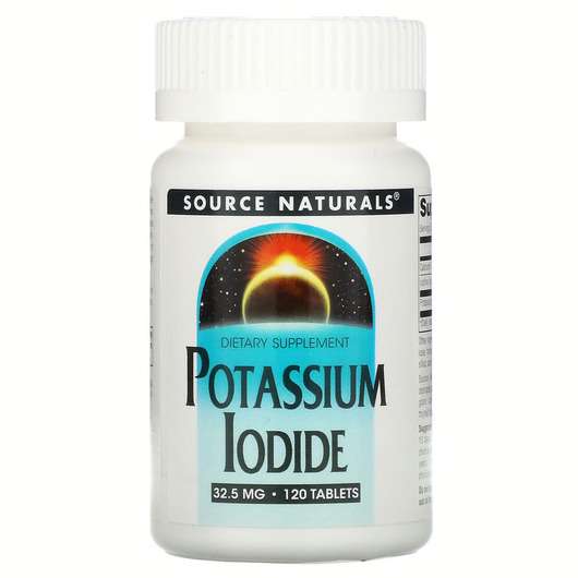Основное фото товара Source Naturals, Йодид калия 325 мг, Potassium Iodide 32.5 mg ...
