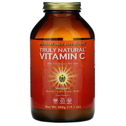 Основное фото товара HealthForce Superfoods, Суперфуд, Truly Natural Vitamin C, 400 г