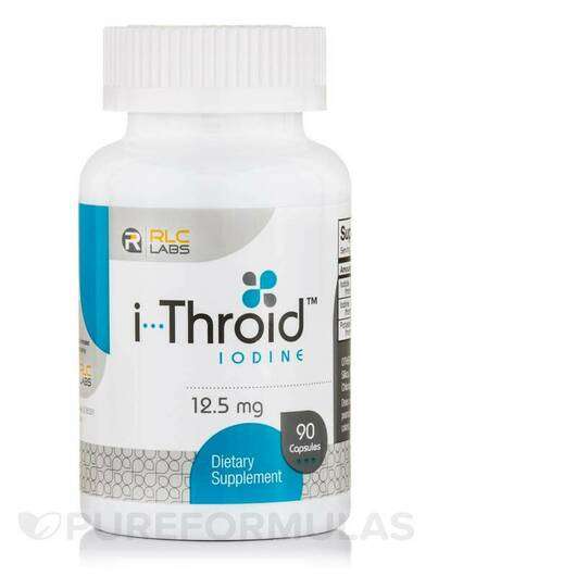 Основне фото товара RLC Labs Inc, i-Throid Iodine 12.5 mg, Йод, 90 капсул