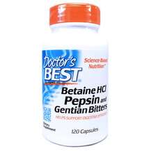 Doctor's Best, Betaine HCL Pepsin and Gentian Bitters, 120 Cap...