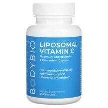 BodyBio, Liposomal Vitamin C, Ліпосомальний вітамін D3, 60 капсул