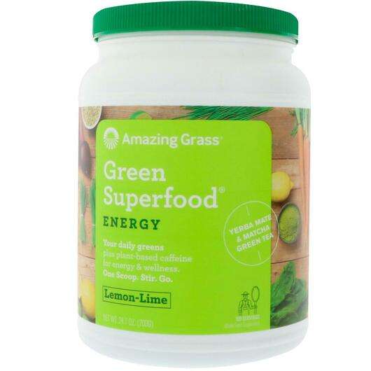 Основне фото товара Amazing Grass, Green Superfood Energy Lemon Lime, Суперфуд, 700 г