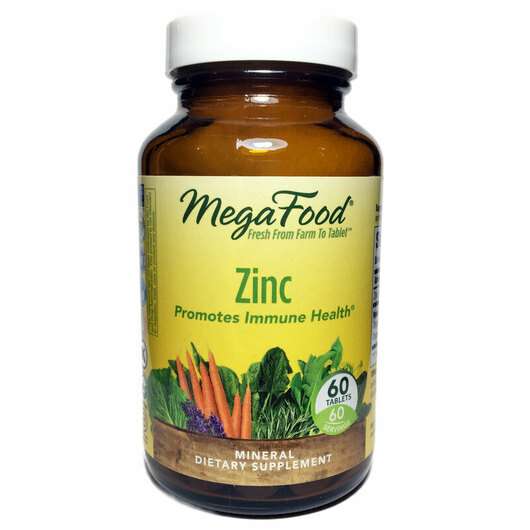 Основное фото товара Mega Food, Цинк, Zinc Promotes Immune Health, 60 таблеток