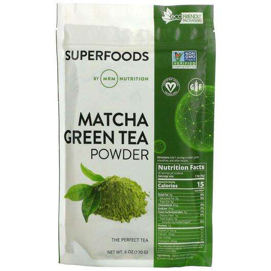 Основне фото товара MRM Nutrition, Matcha Green Tea Powder, Чай Матча, 170 г