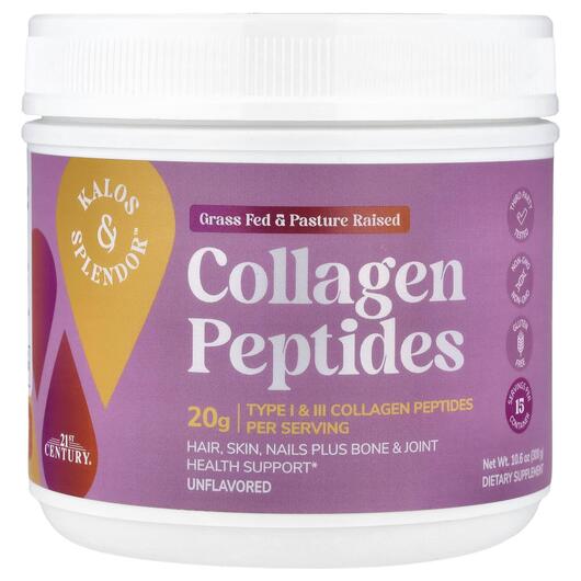 Основне фото товара Kalos & Splendor Collagen Peptides Unflavored, Колаген, 300 г