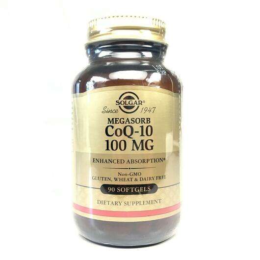 Основне фото товара Solgar, CoQ 10 Megasorb 100 mg, Коензим Q10 100 мг, 90 капсул