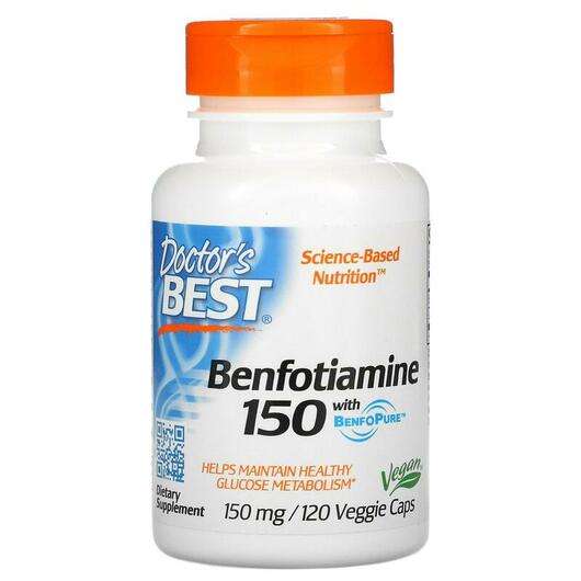 Основне фото товара Doctor's Best, Benfotiamine 150 with BenfoPure, Бенфотіамін, 1...