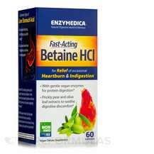 Enzymedica, Fast-Acting Betaine HCL, Настоянка з Бетаїна, 60 к...