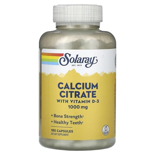 Основне фото товара Calcium Citrate with Vitamin D-3 1000 mg, Кальцій, 180 капсул