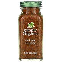 Simply Organic, Специи, Chili Lime Seasoning, 119 г