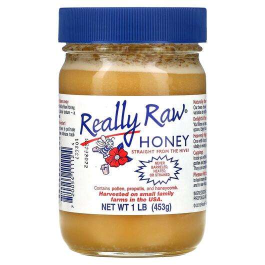 Основное фото товара Really Raw Honey, Мед, Honey, 453 г