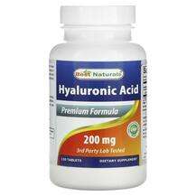 Best Naturals, Hyaluronic Acid 200 mg, Гіалуронова кислота, 12...