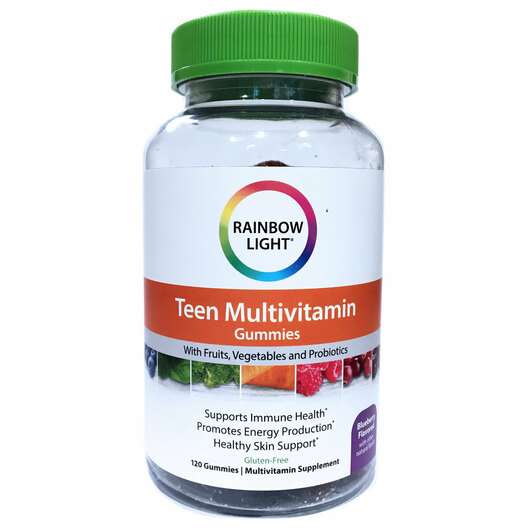 Основне фото товара Rainbow Light, Teen's Multivitamin Blueberry, Вітаміни для під...