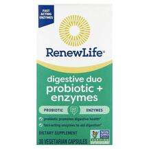 Renew Life, Digestive Duo Probiotic + Enzymes, 30 Vegetarian C...