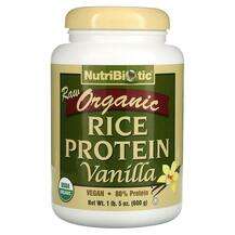 NutriBiotic, Raw Organic Rice Protein Vanilla 1, 600 g