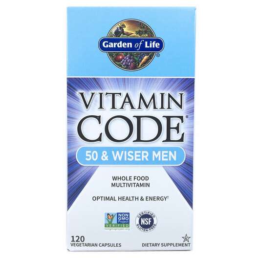 Основне фото товара Garden of Life, Vitamin Code 50 & Wiser Men, Вітаміни, 120...