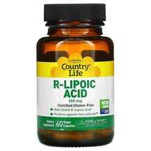 Country Life, R-Lipoic Acid 100 mg, 60 Veggie Caps