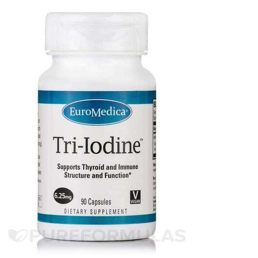 Основне фото товара EuroMedica, Tri-Iodine 6.25 mg, Йод, 90 капсул