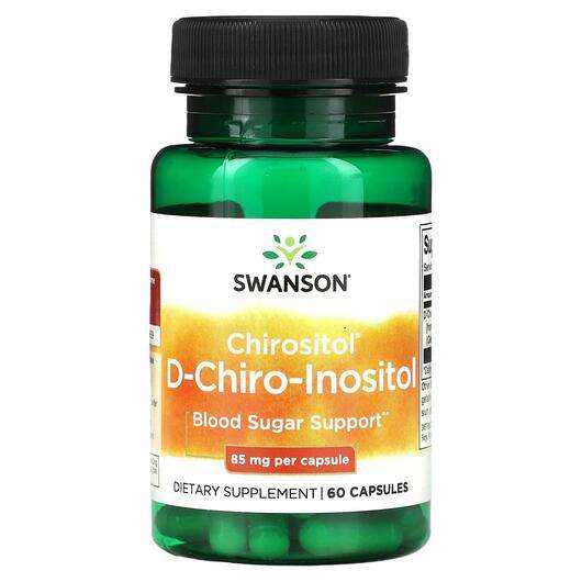 Основне фото товара Swanson, Chirositol D-Chiro-Inositol 85 mg, Вітамін B8 Інозито...