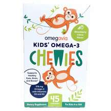 OmegaVia, Kids' Omega-3 Chewies Strawberry Citrus, 45 Chewies