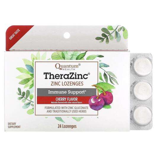 Основное фото товара Quantum Health, Цинк, TheraZinc Immune Support Cherry, 24 табл...
