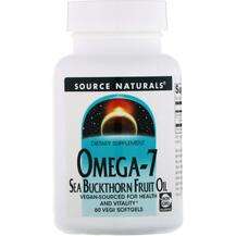 Source Naturals, Omega-7 Seabuckthorn Fruit Oil, 60 Vegi Softgels
