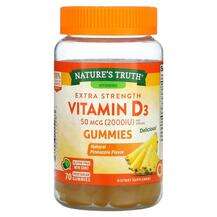 Nature's Truth, Vitamin D3 50 mcg Gummies, Жувальний D3, 70 цу...