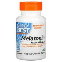 Doctor's Best, Мелатонин 5 мг, Melatonin 5 mg Natural Mint, 12...