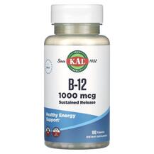 B-12 1000 mcg Витамин B12 Кобаламин KAL 100 таблеток