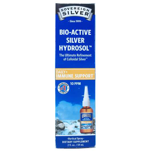 Основне фото товара Sovereign Silver, Bio-Active Silver Hydrosol, Спрей, 59 мл