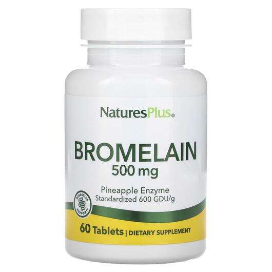 Основное фото товара Natures Plus, Бромелайн, Bromelain 500 mg, 60 таблеток