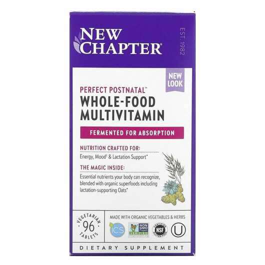 Основне фото товара New Chapter, Perfect Postnatal, Мультивітаміни для годуючих, 9...