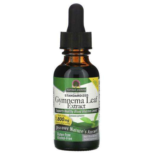 Основне фото товара Standardized Gymnema Leaf Extract Alcohol-Free 1800 mg, Джимне...