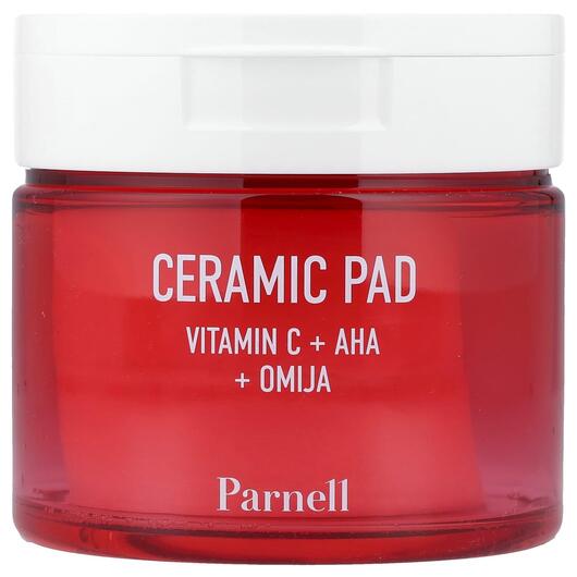 Основне фото товара AHA Omija Ceramic Pad Основне фото товара Parnell, AHA Omija Ceramic Pad, Сироватка, 60 Pads