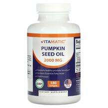 Vitamatic, Тыквенное масло, Pumpkin Seed Oil 1000 mg, 180 капсул