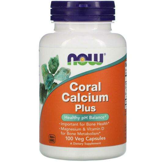 Основное фото товара Now, Коралловый Кальций, Coral Calcium Plus, 100 капсул