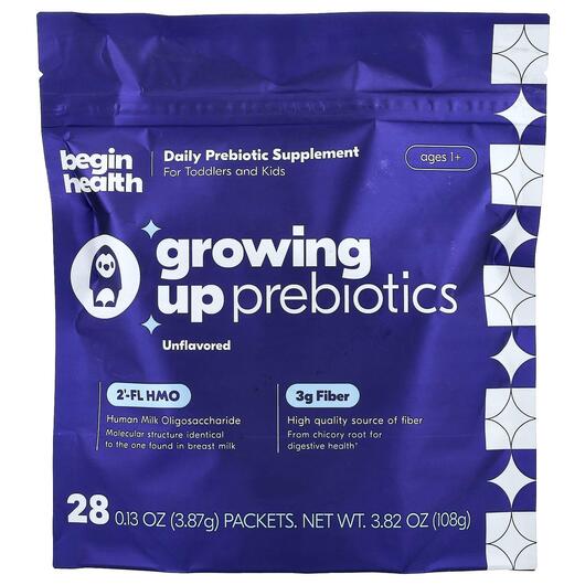 Основне фото товара Growing Up Prebiotics Ages 1+ Unflavored Основне фото товара Growing Up Prebiotics Ages 1+ Unflavored, Пребіотики, 28 шт
