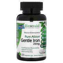 Emerald, Pure Albion Gentle Iron 25 mg, Залізо, 120 капсул