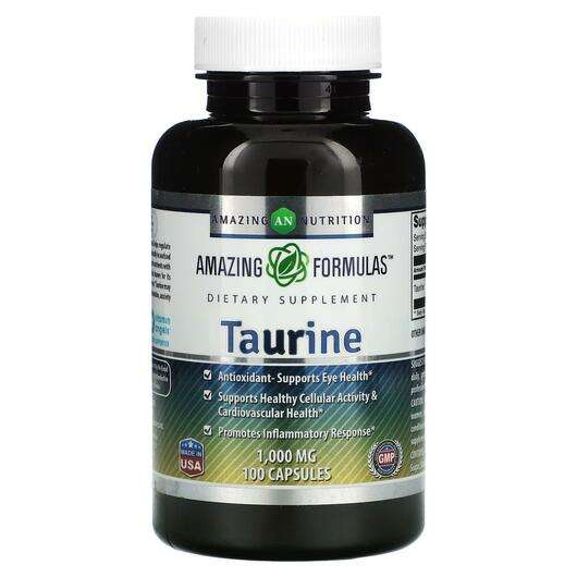 Основное фото товара Amazing Nutrition, L-Таурин, Taurine 1000 mg, 100 капсул
