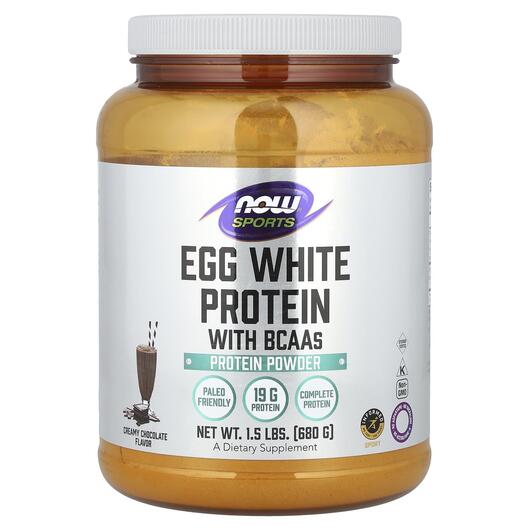 Основное фото товара Eggwhite Protein Creamy Chocolate 1 Основное фото товара NOW Foods, Протеин, Eggwhite Protein Creamy Chocolate 1, 680 г