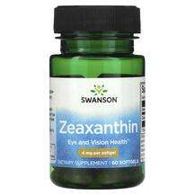 Swanson, Zeaxanthin 4 mg, Зеаксантин, 60 капсул