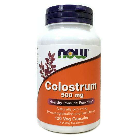 Основное фото товара Now, Колострум 500 мг, Colostrum 500 mg, 120 капсул