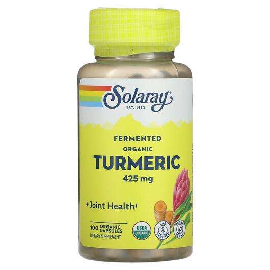 Основне фото товара Solaray, Organically Grown Fermented Turmeric 425 mg, Порошок ...